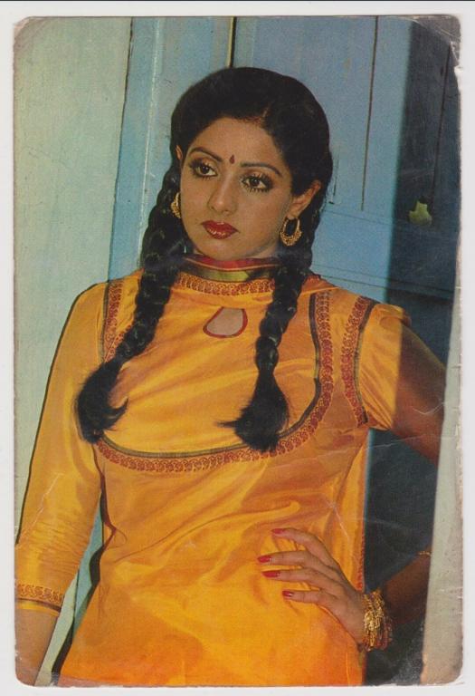 Sridevi, original postcard, Pakistan