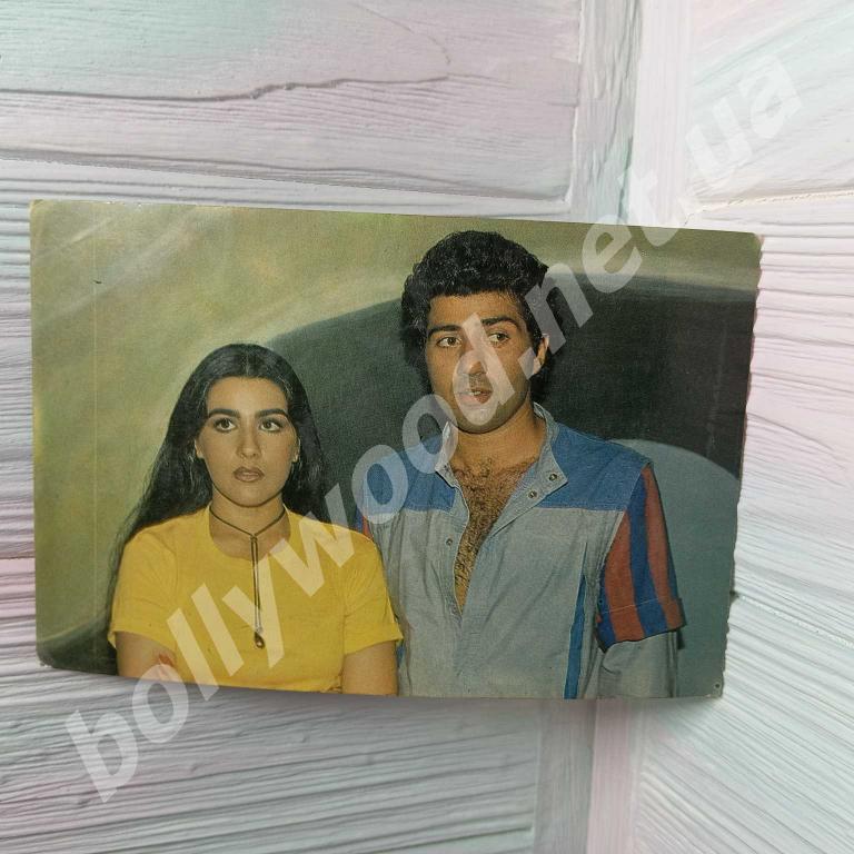 Amrita Singh Sunny Deol rare bollywood postcard