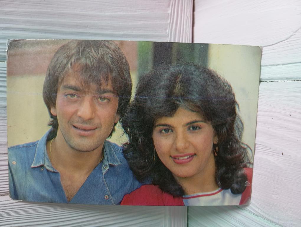 Anita Raj Sanjay Dutt bollywood rare postcard